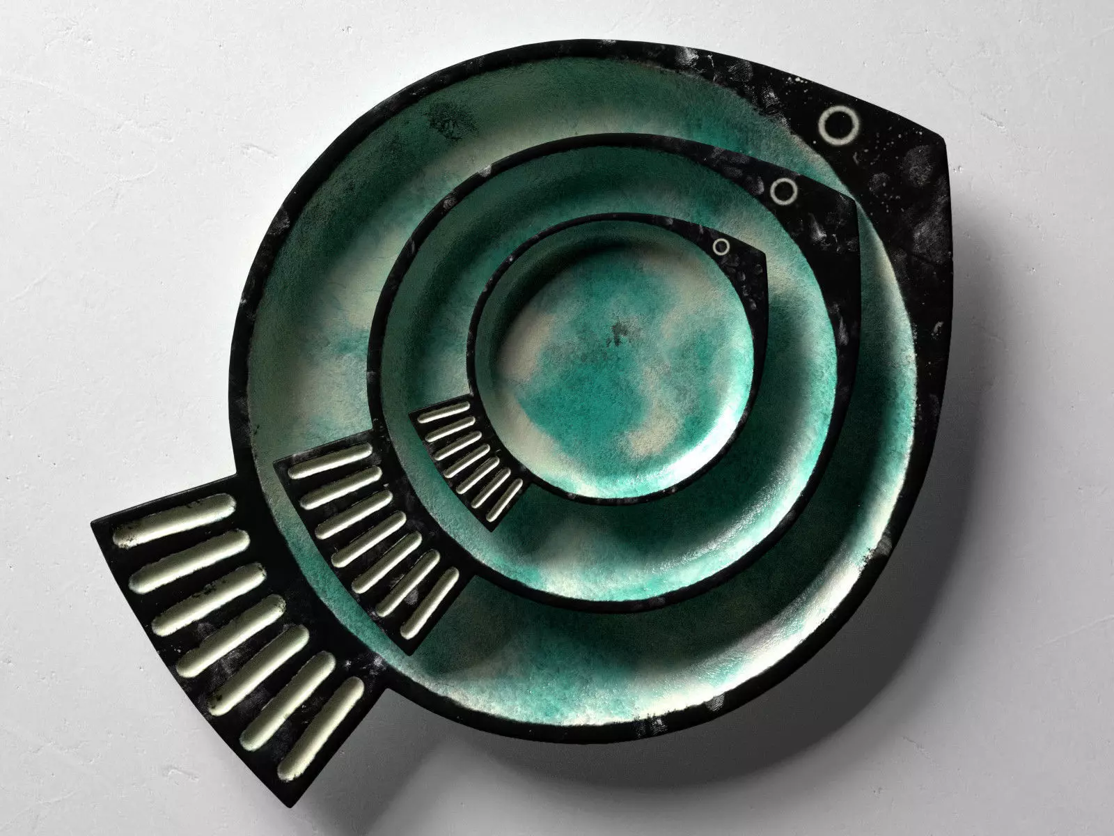 Fish Green Plates 3D model_0