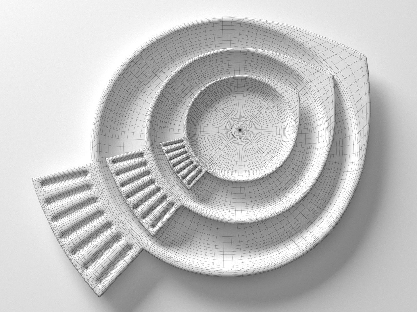 Fish Green Plates 3D model_1