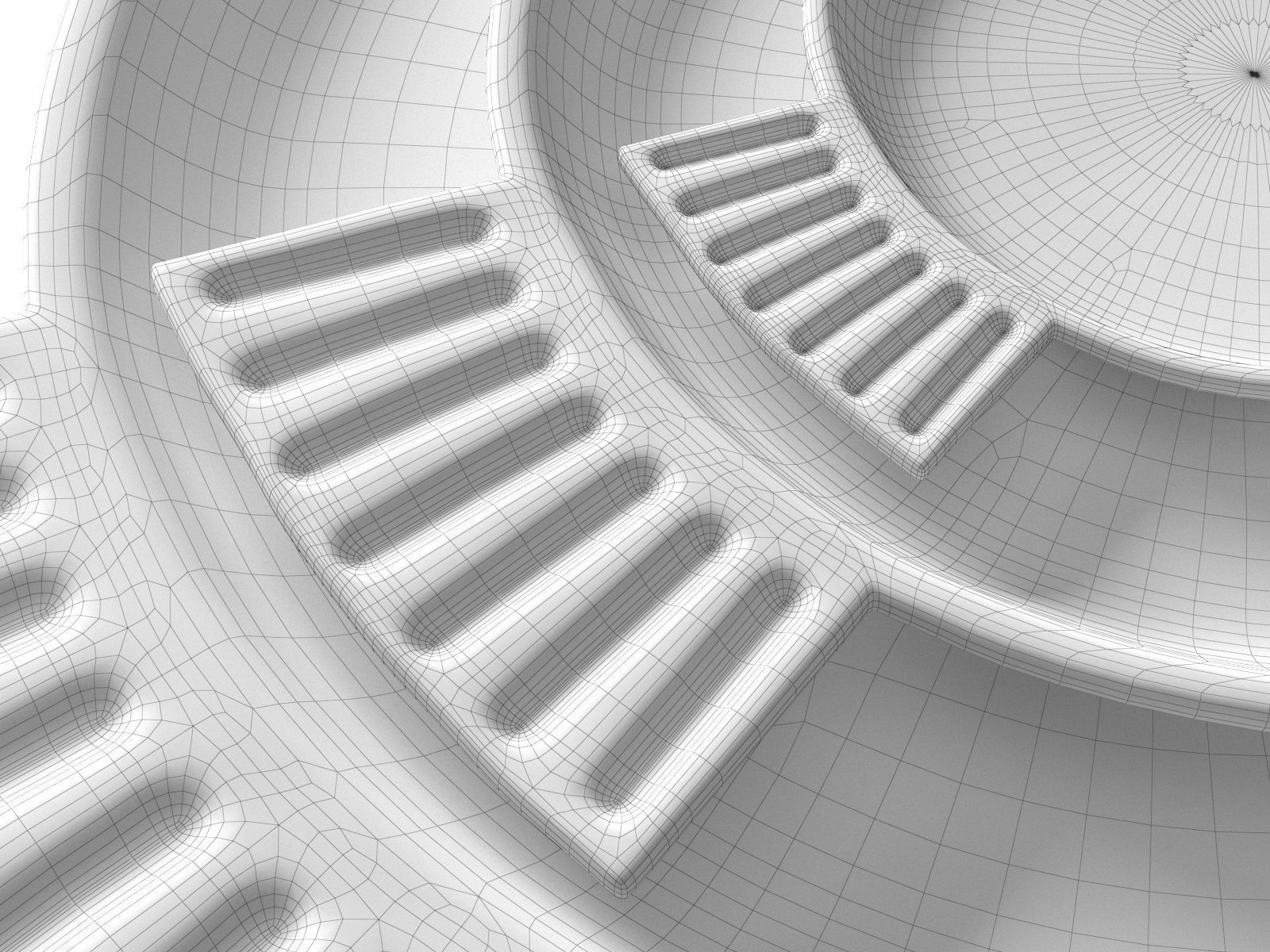 Fish Green Plates 3D model_2