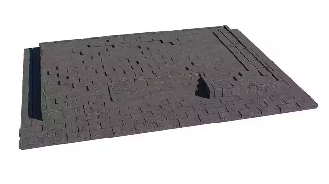 Stone Floor Low-poly 3D model
