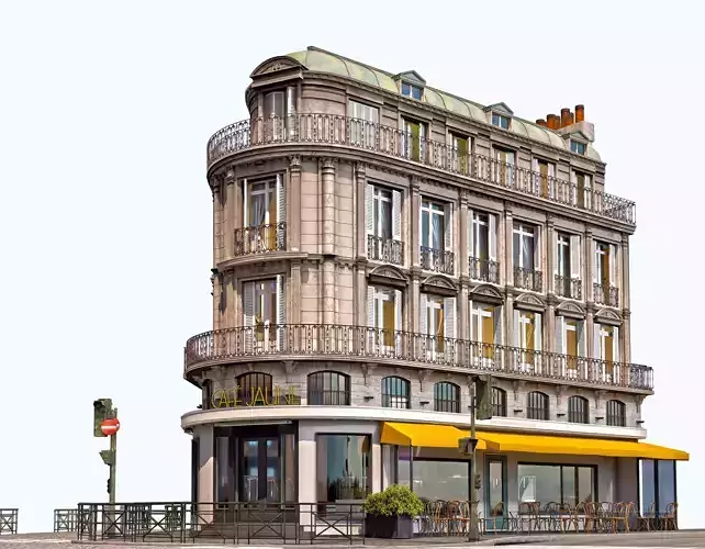 Cafe Jaune - European Architecture 3D model