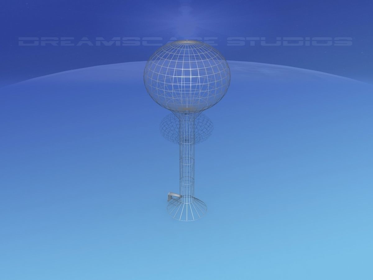 Modern Water tower 3D model_20