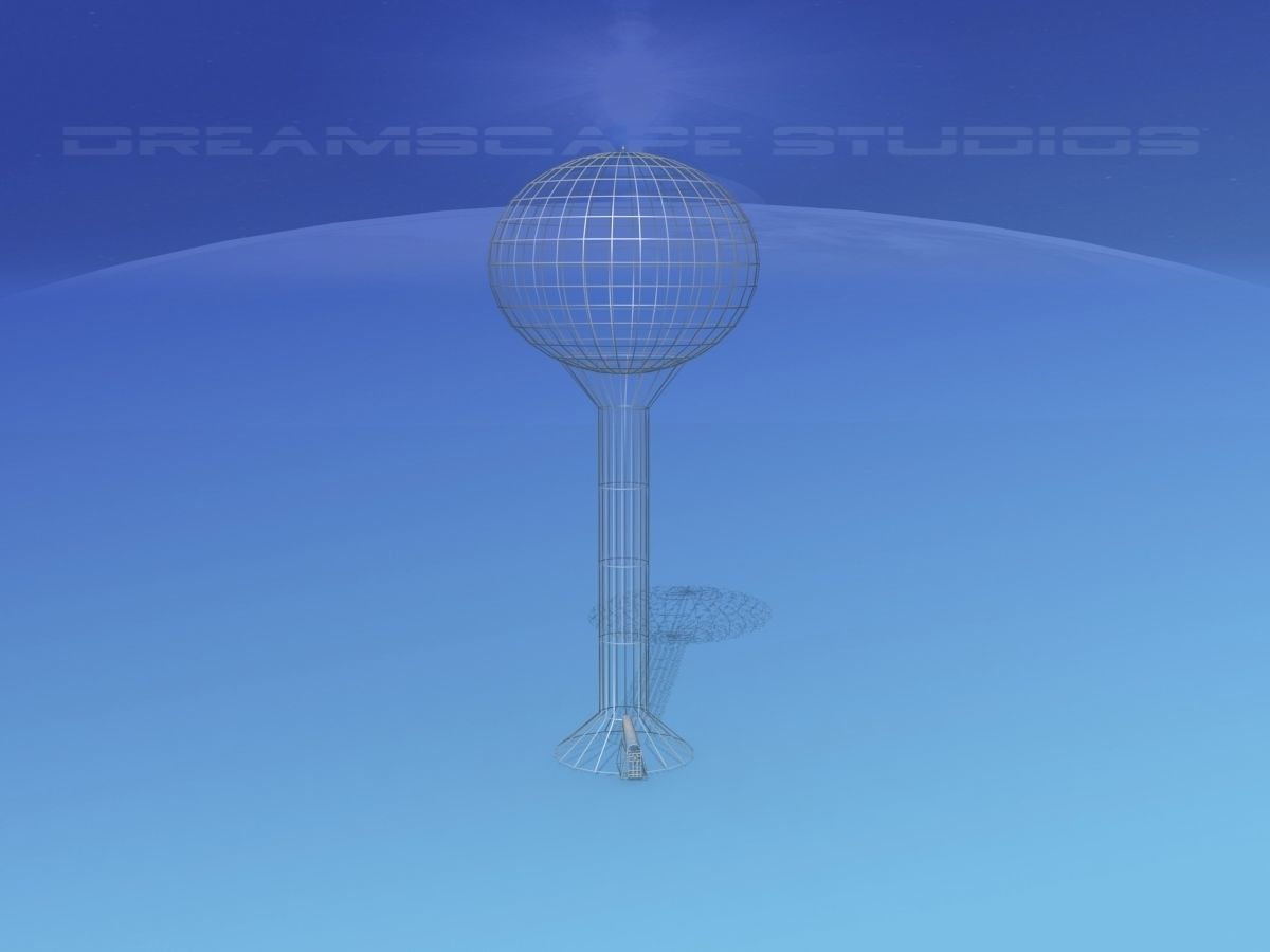 Modern Water tower 3D model_13