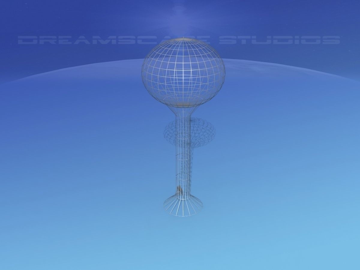 Modern Water tower 3D model_19