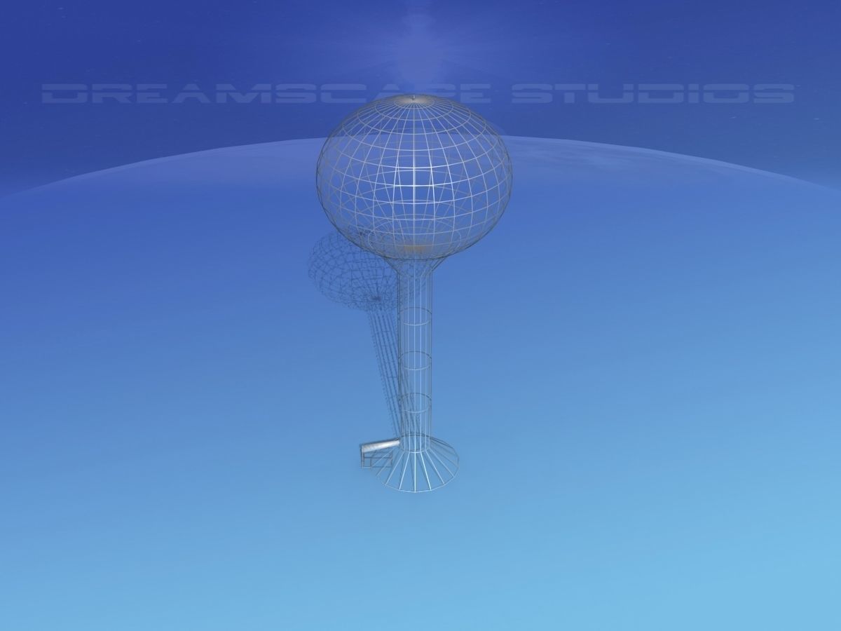 Modern Water tower 3D model_21