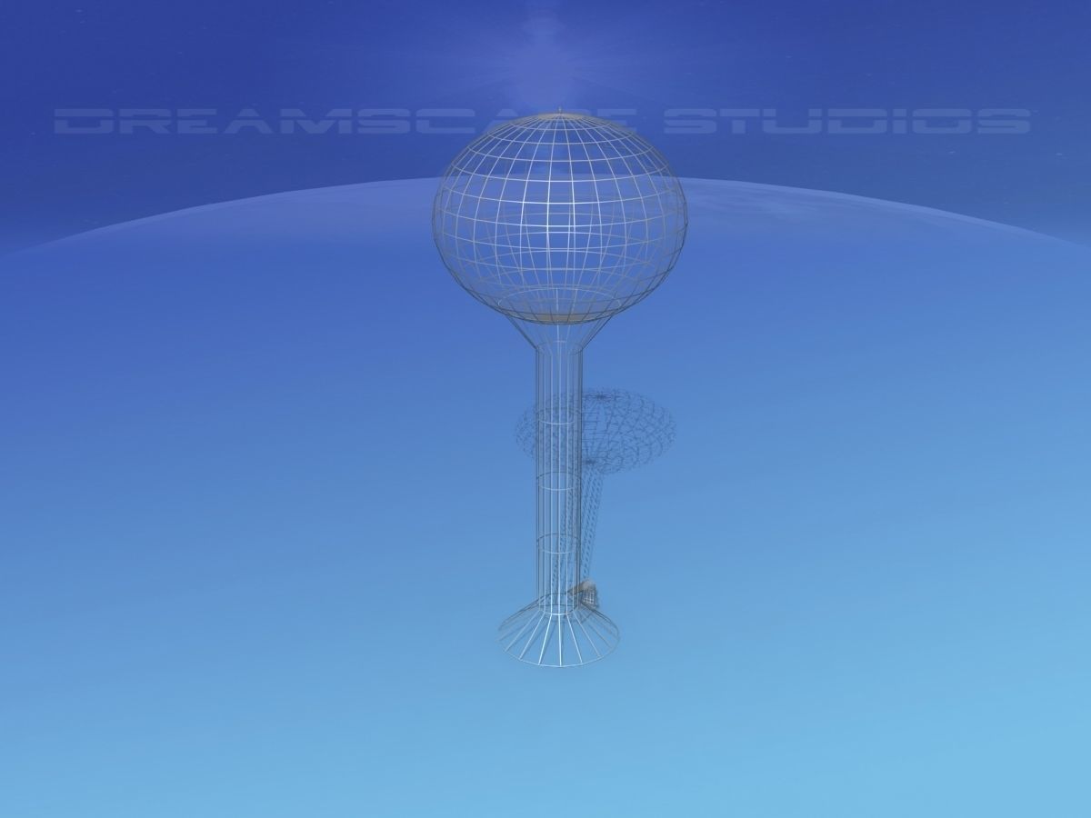 Modern Water tower 3D model_17