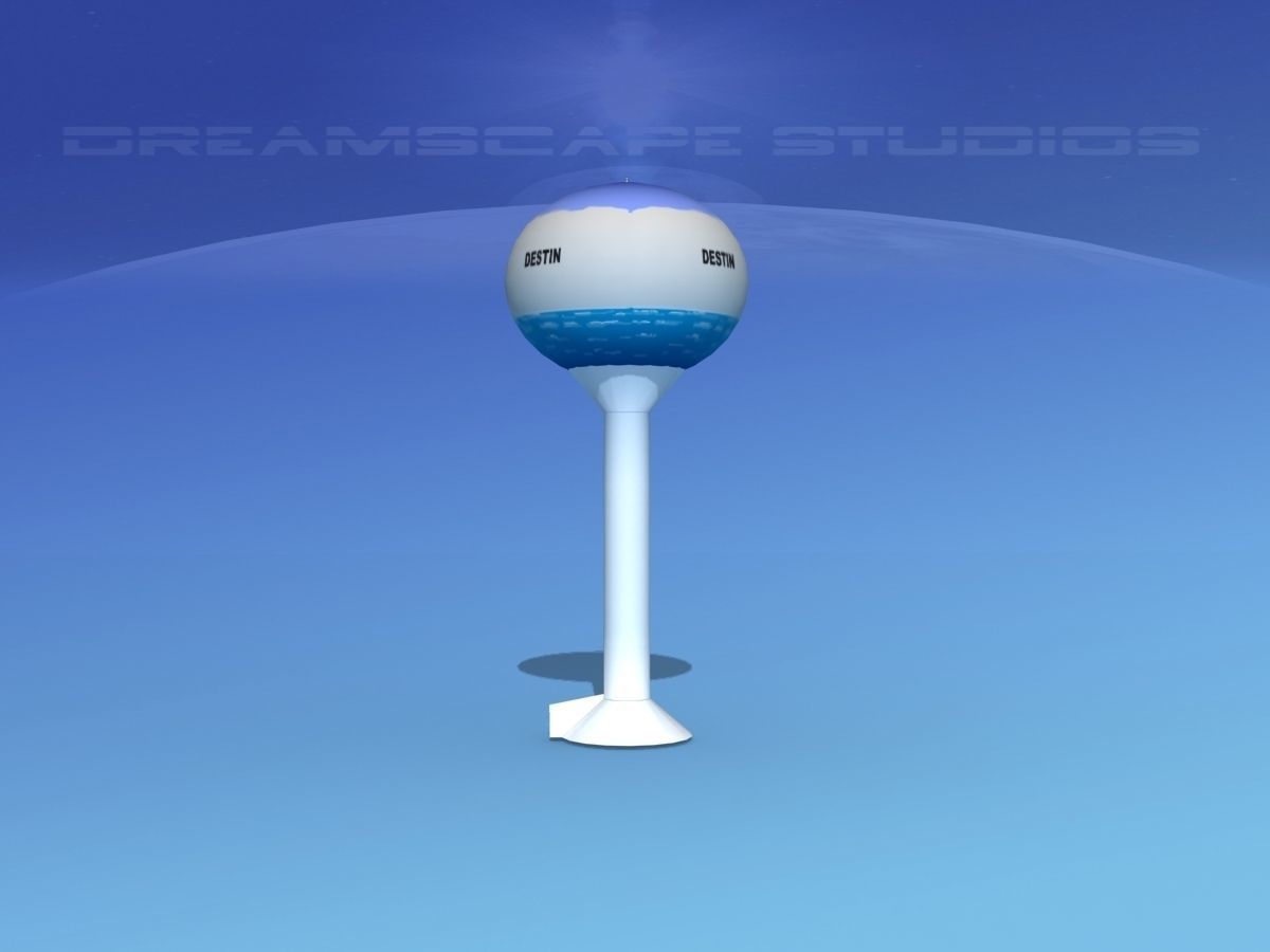 Modern Water tower 3D model_6
