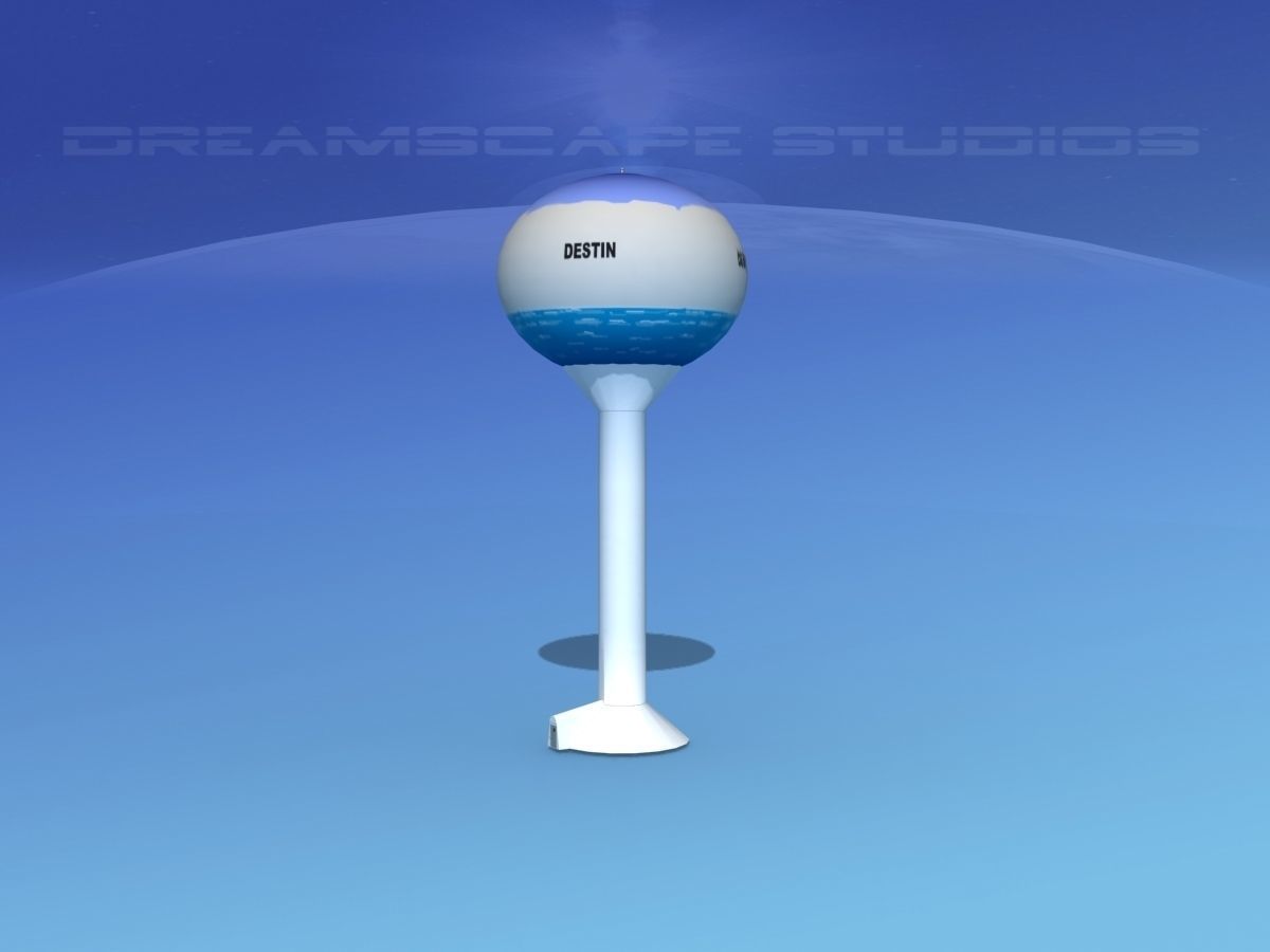 Modern Water tower 3D model_7