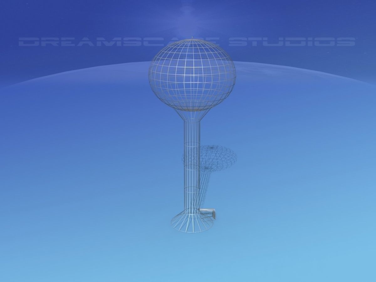 Modern Water tower 3D model_18