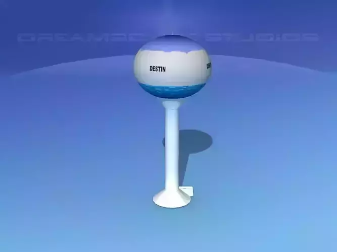 Modern Water tower 3D model