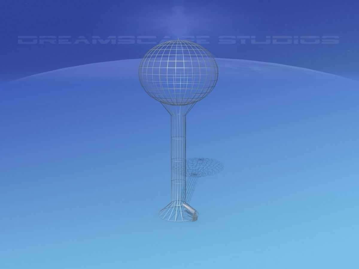 Modern Water tower 3D model_15