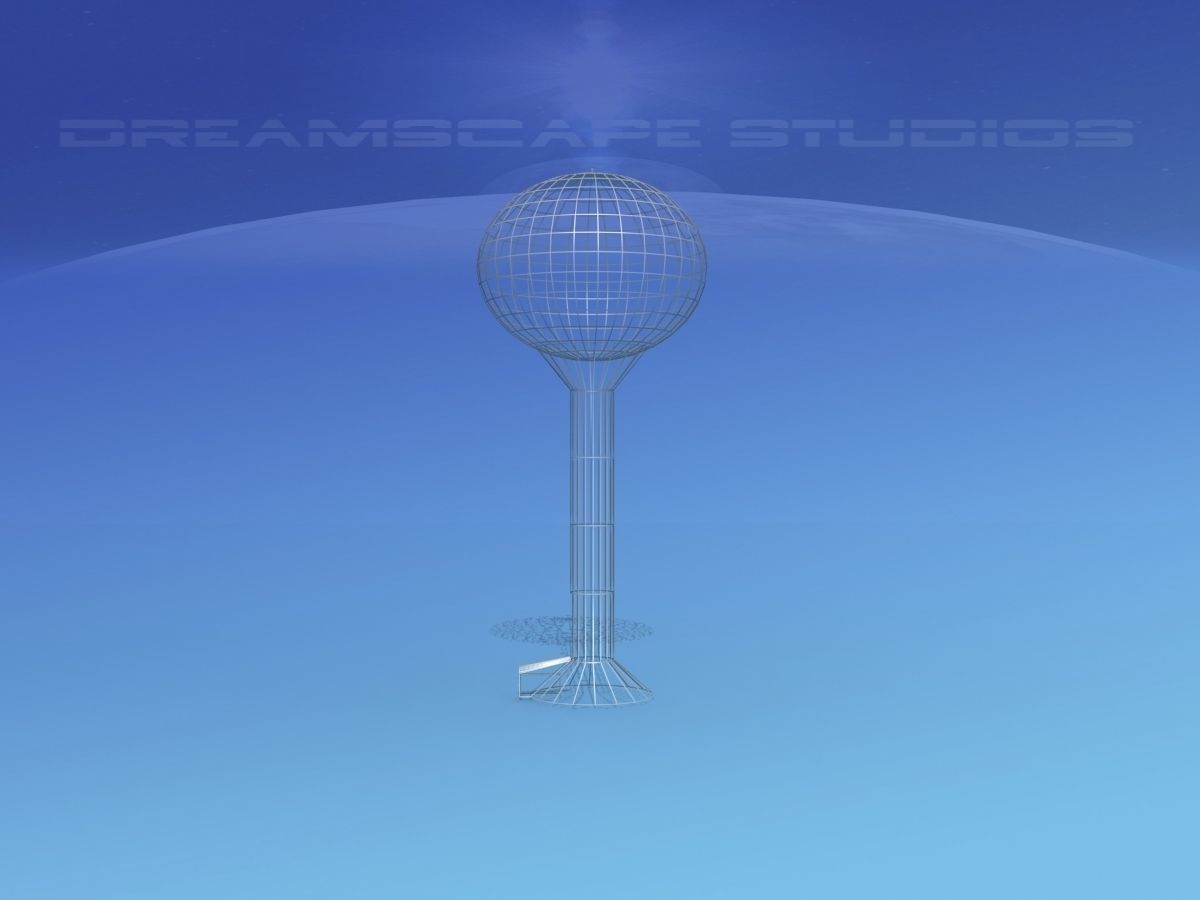 Modern Water tower 3D model_11