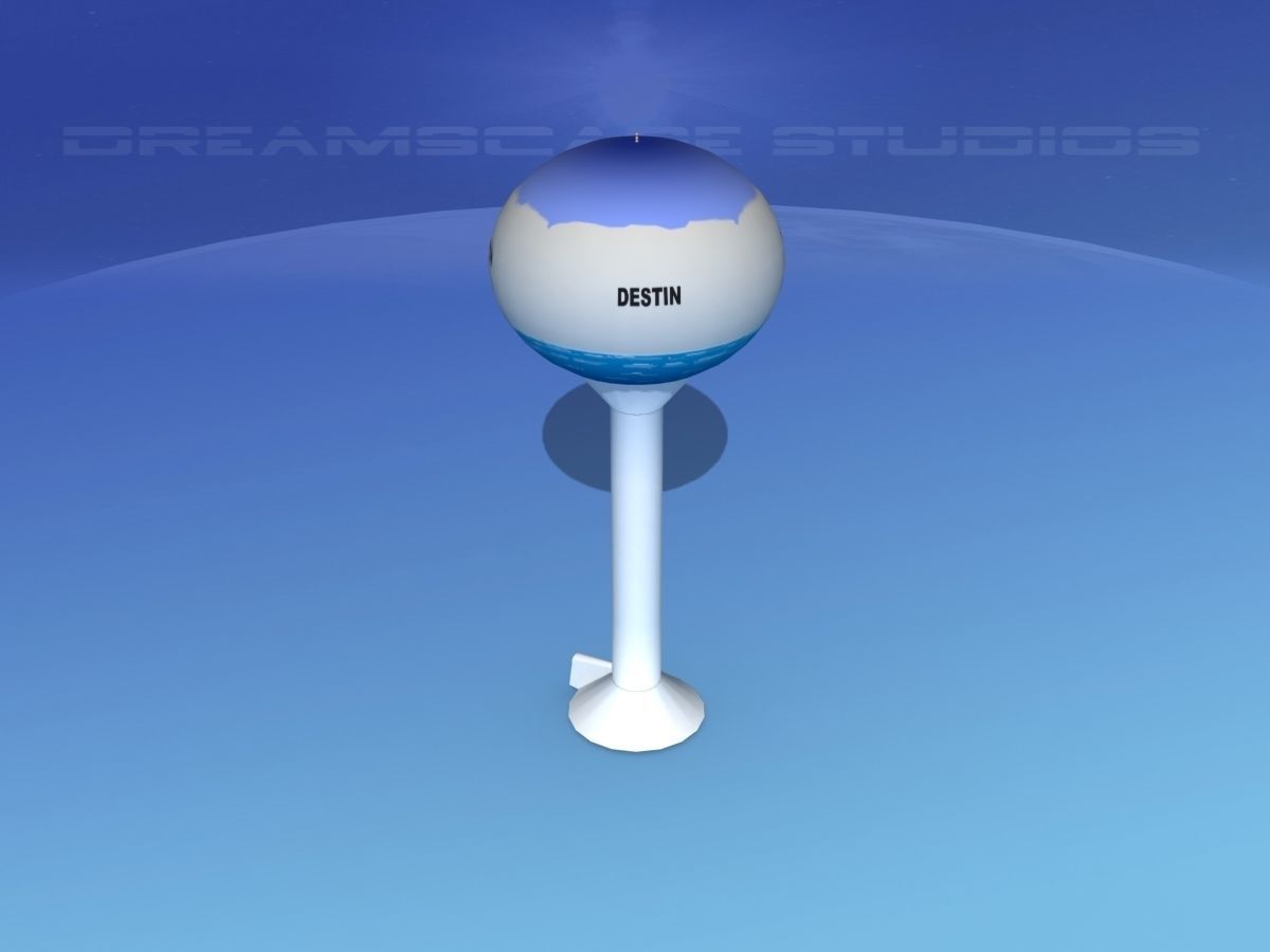 Modern Water tower 3D model_4