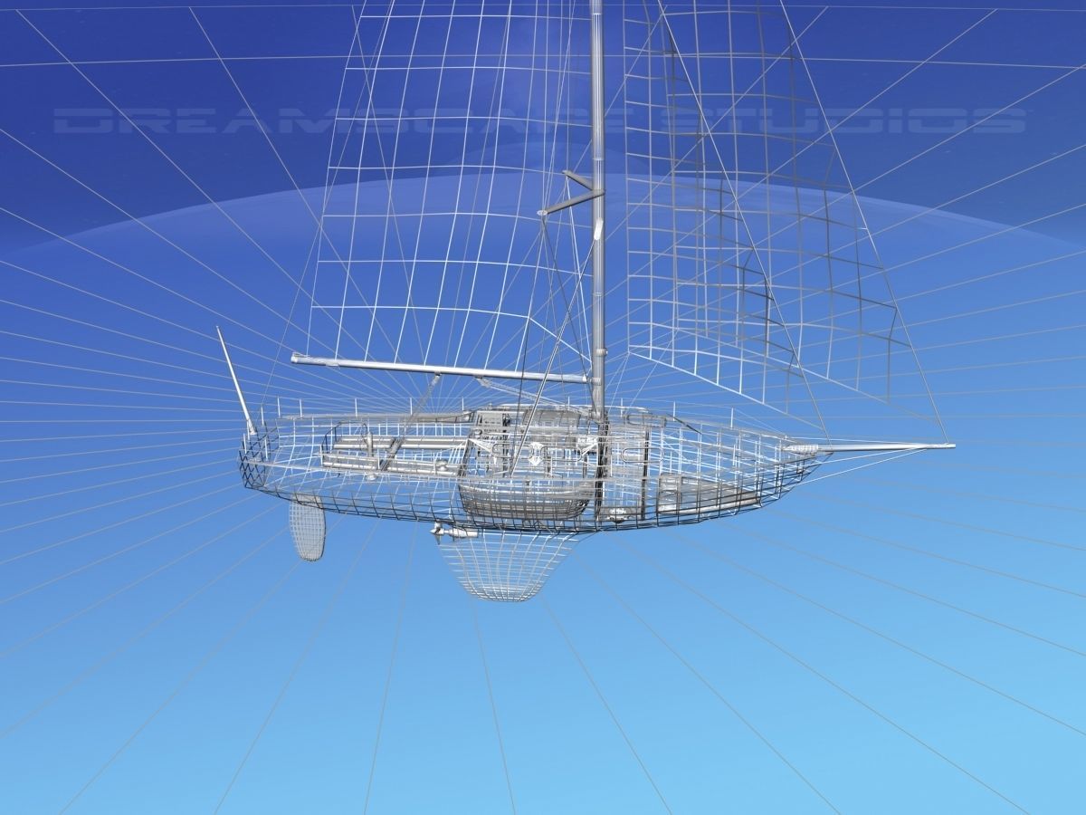 30 Foot Sailboat V00 3D model_15