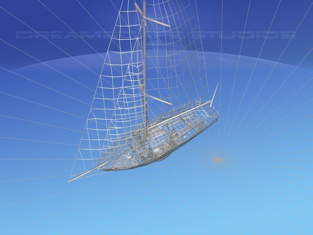 30 Foot Sailboat V00 3D model_21