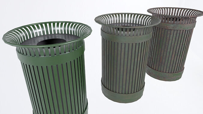 Rubbish Bin - Trash Can Low-poly 3D model