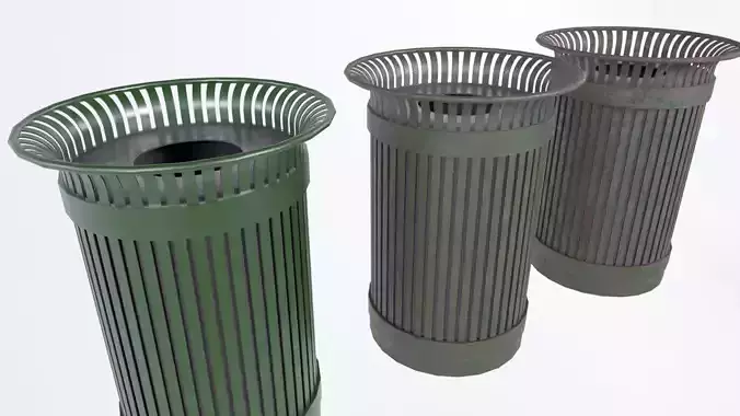 Rubbish Bin - Trash Can Low-poly 3D model