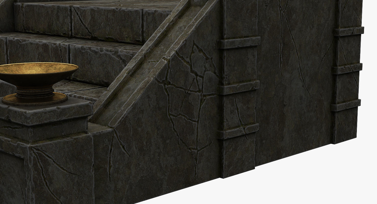 Castle Stairs Low-poly 3D model_8