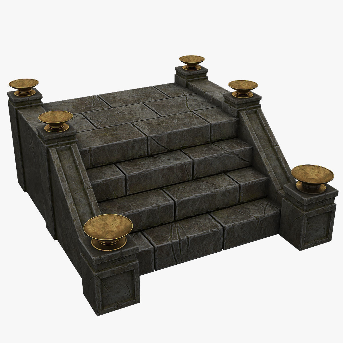 Castle Stairs Low-poly 3D model_2
