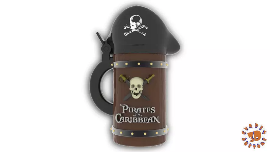 Pirates of the Caribbean Beer Stein - The Straight Style 3D print model