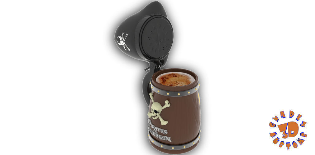 Pirates of the Caribbean Beer Stein - The Angled Style 3D print model_8