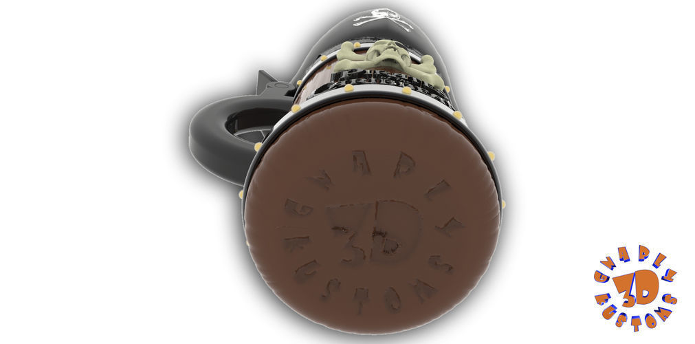 Pirates of the Caribbean Beer Stein - The Angled Style 3D print model_3