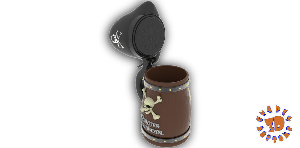 Pirates of the Caribbean Beer Stein - The Angled Style 3D print model_7
