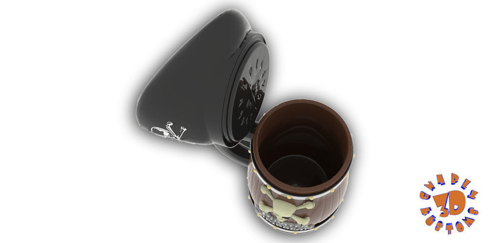 Pirates of the Caribbean Beer Stein - The Angled Style 3D print model_5