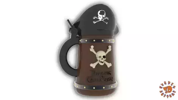 Pirates of the Caribbean Beer Stein - The Angled Style 3D print model