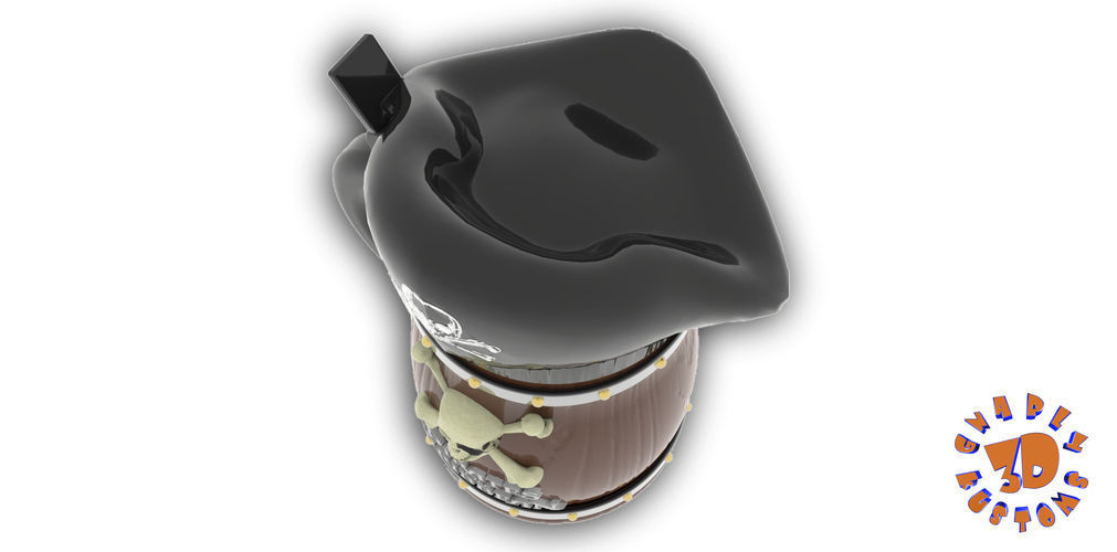 Pirates of the Caribbean Beer Stein - The Angled Style 3D print model_2
