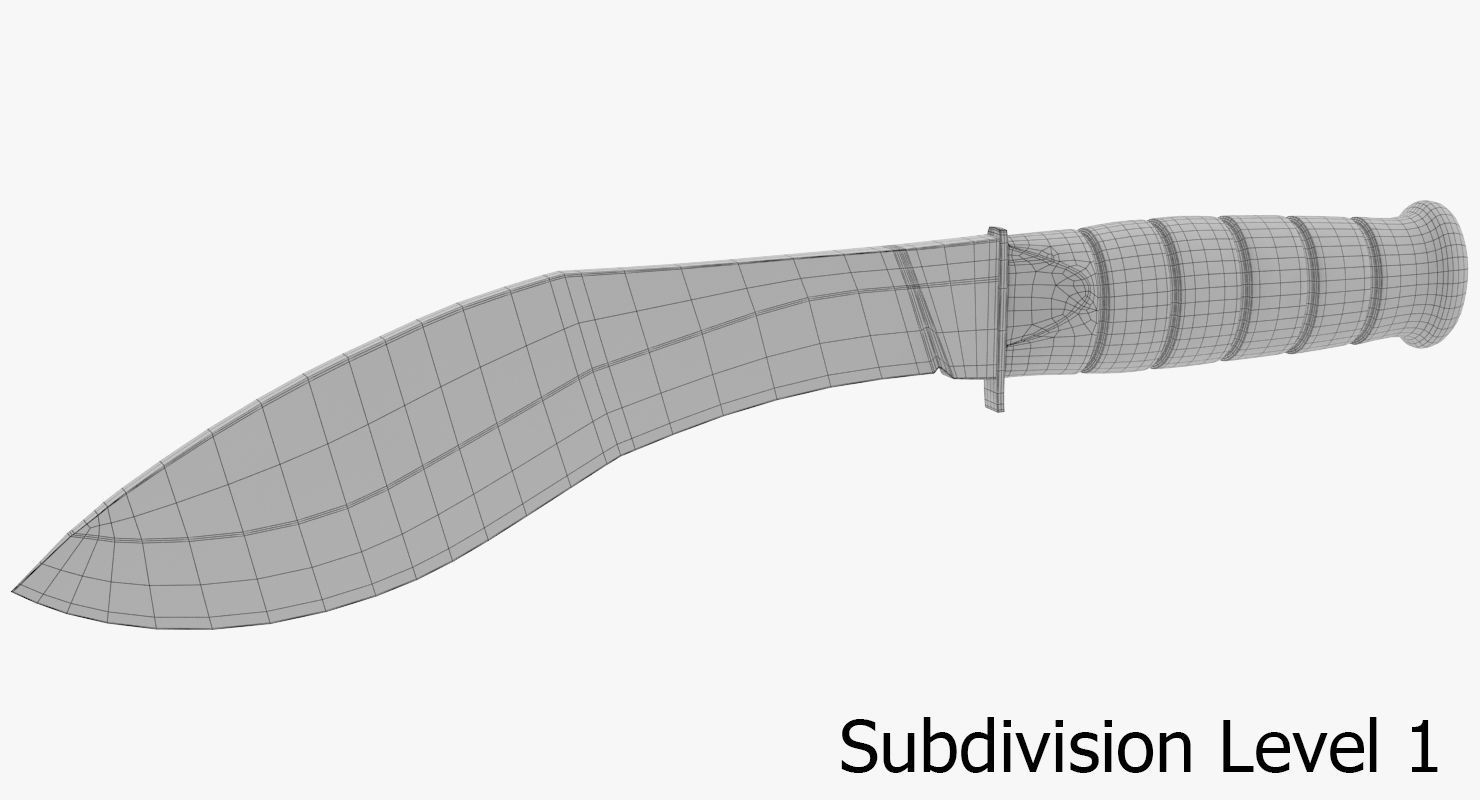 Kukri knife 3D model_8