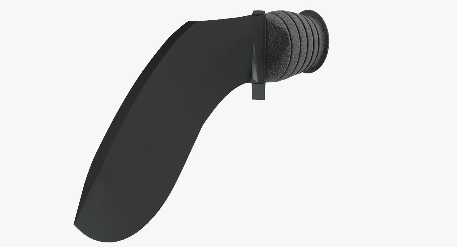 Kukri knife 3D model_3