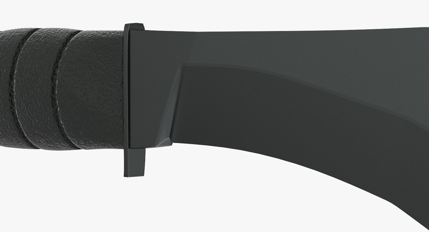 Kukri knife 3D model_4