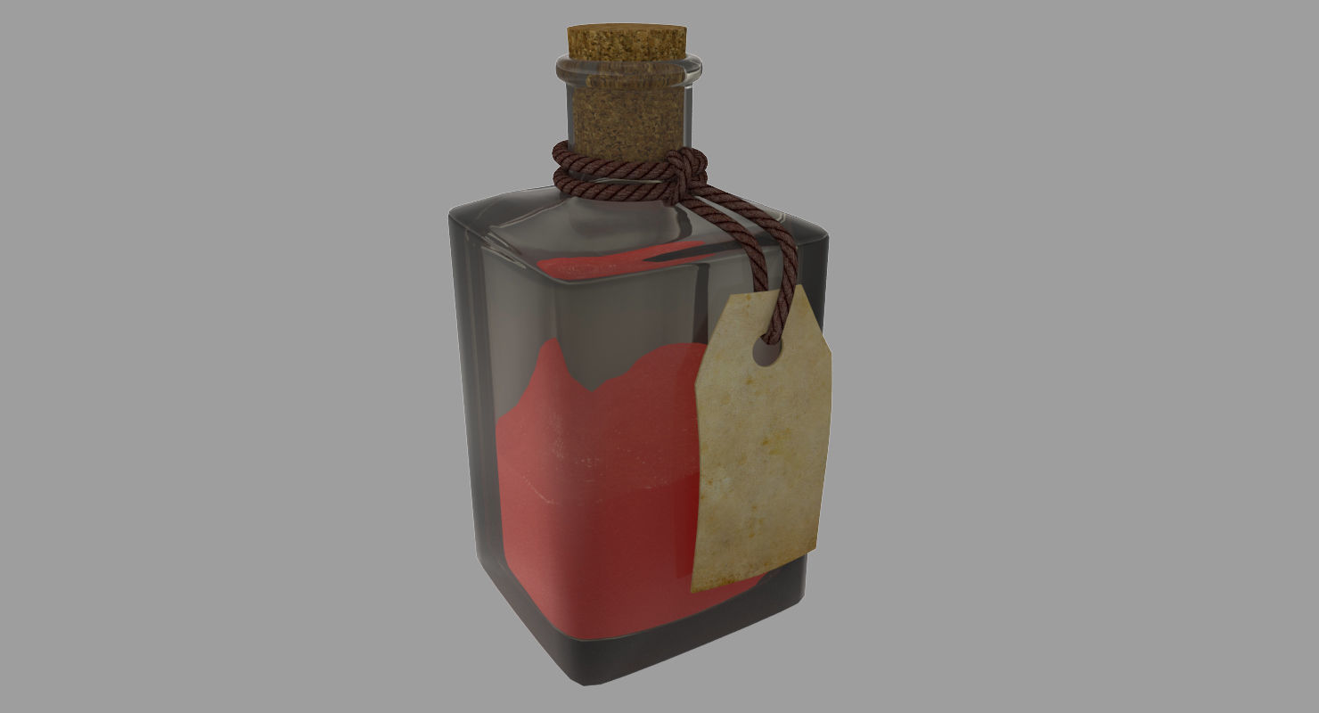 Potion Bottle Magic 3D model_1