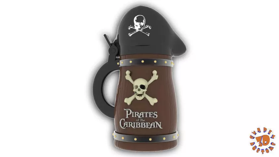 Pirates of the Caribbean Beer Stein - The Bubba Style 3D print model
