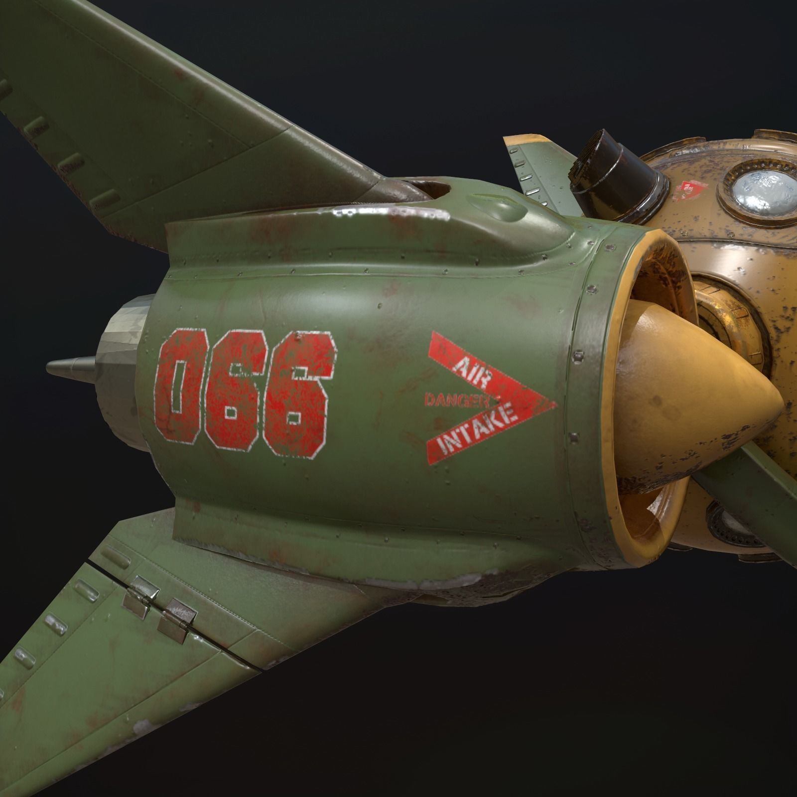 Scout space-ship RS-1 Low-poly 3D model_6