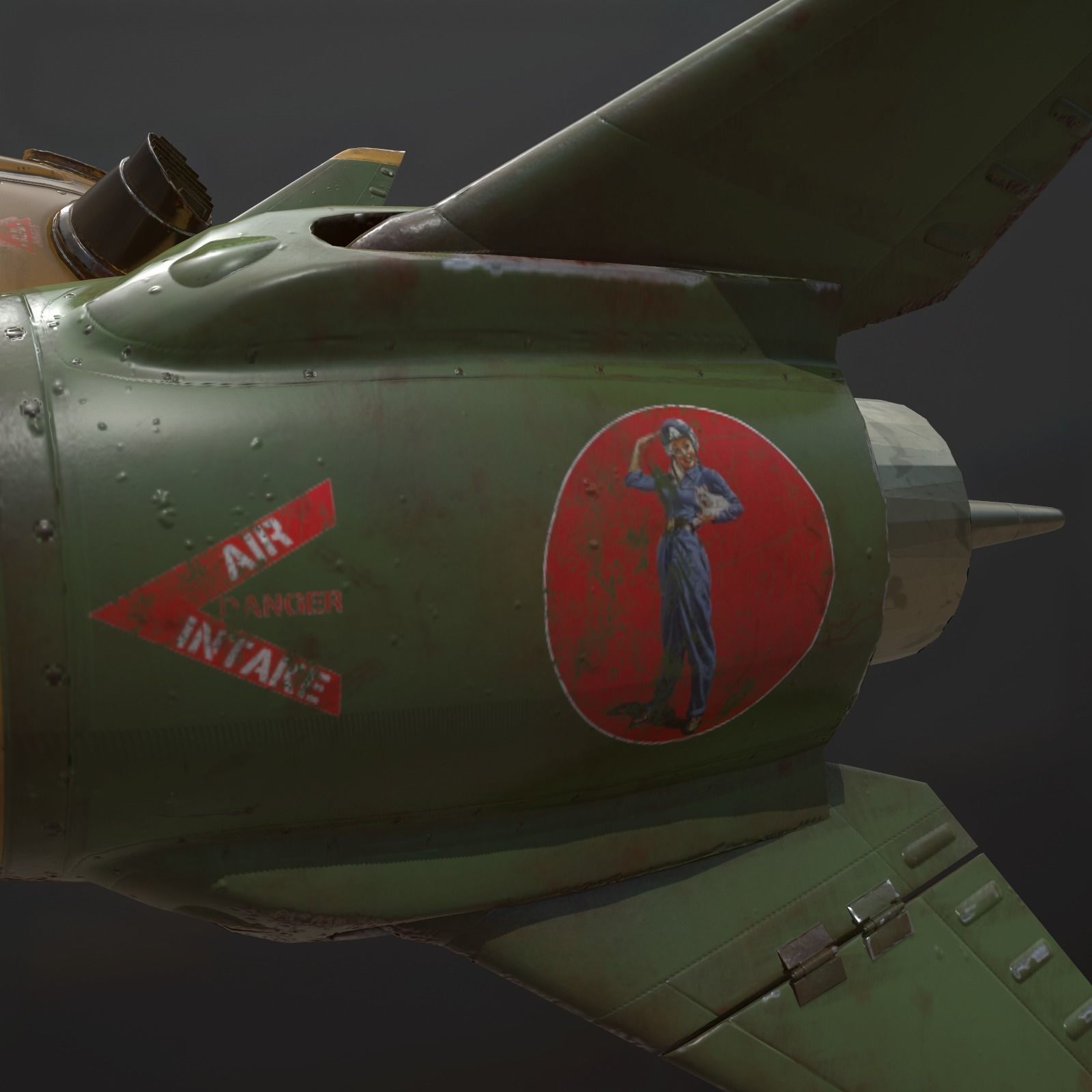 Scout space-ship RS-1 Low-poly 3D model_10