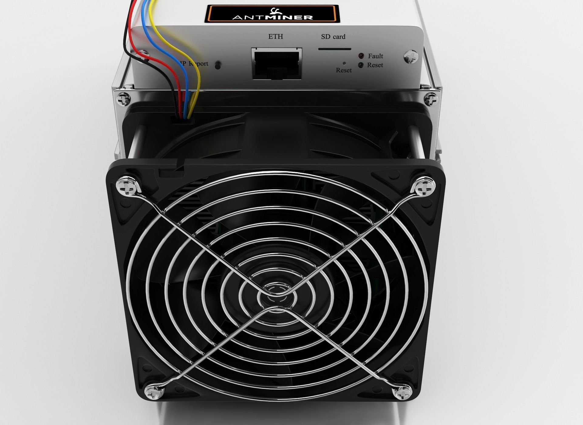 Antminer Cryptocurrency Mining Hardware 3D model_9