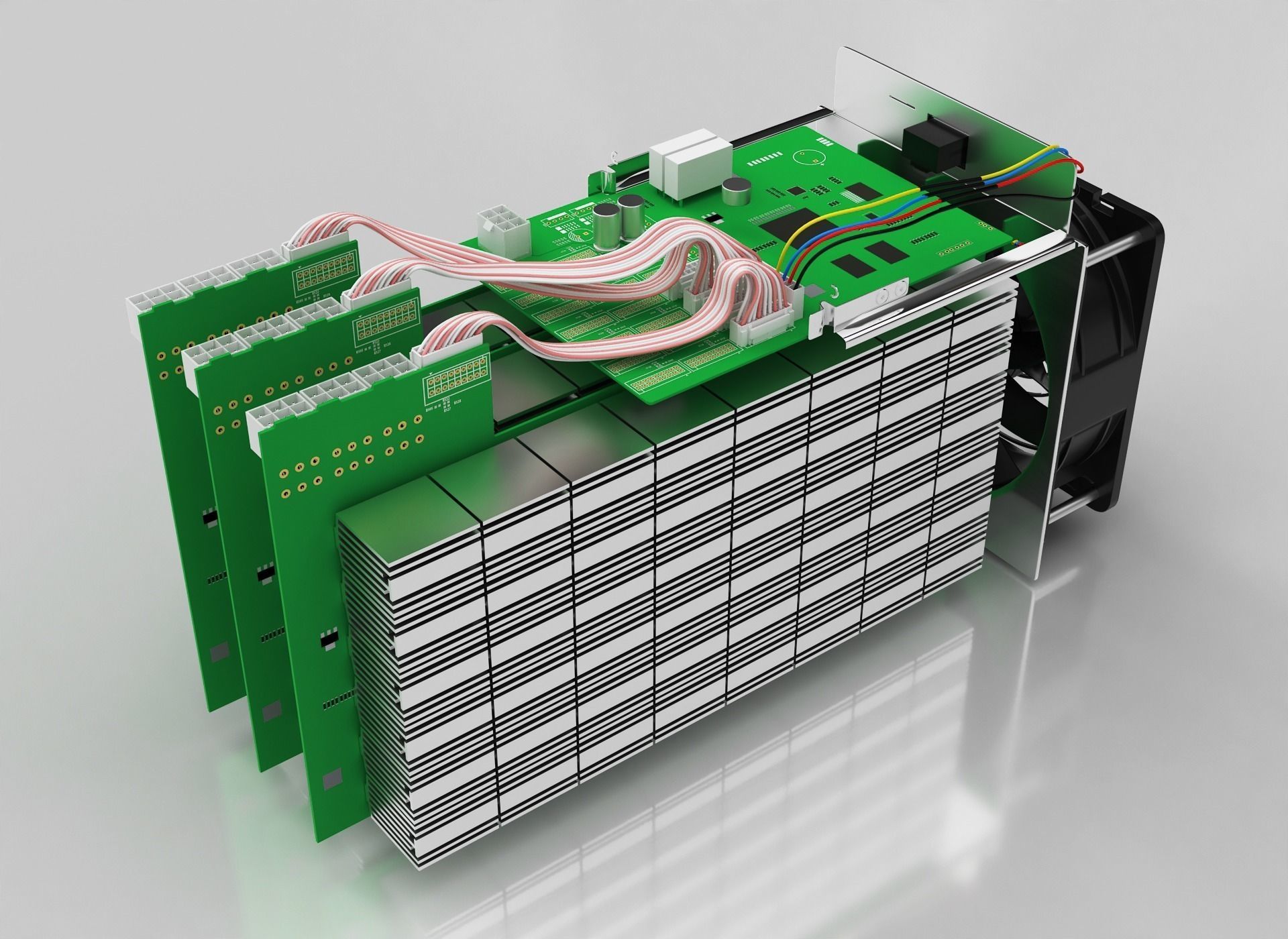Antminer Cryptocurrency Mining Hardware 3D model_10