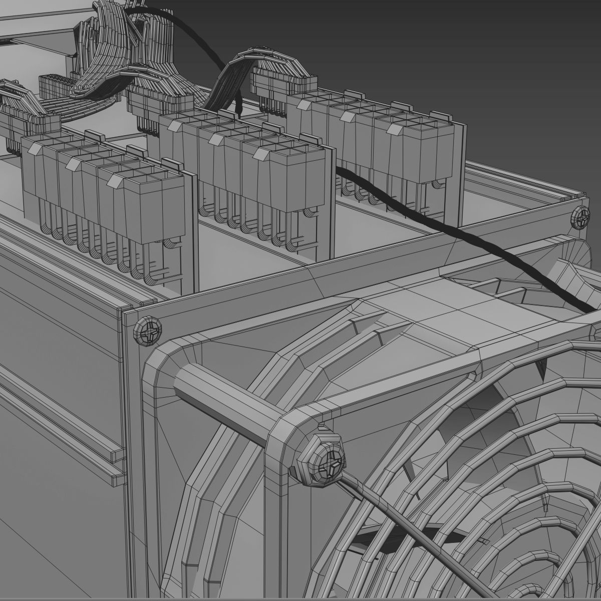 Antminer Cryptocurrency Mining Hardware 3D model_13