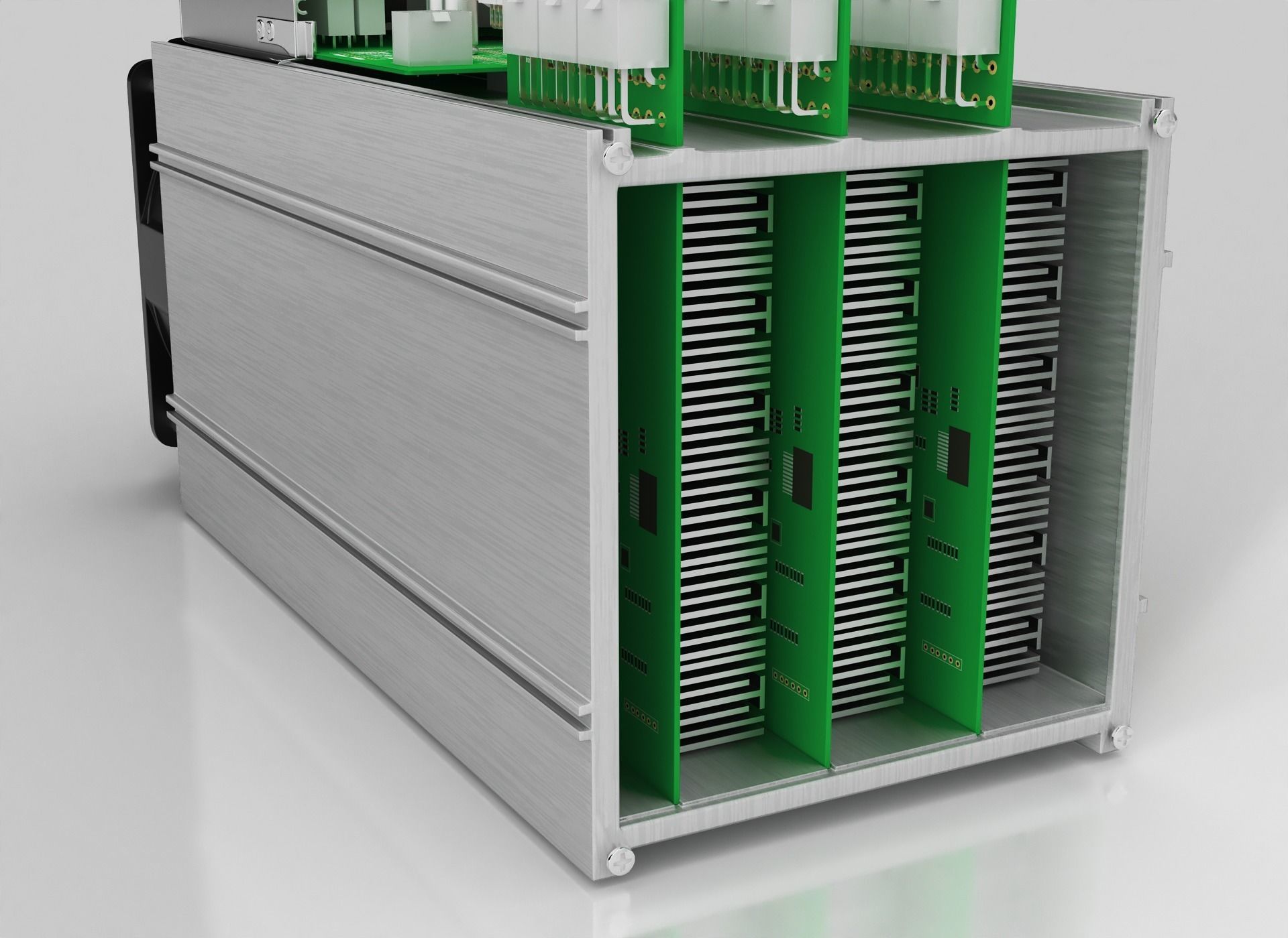 Antminer Cryptocurrency Mining Hardware 3D model_8