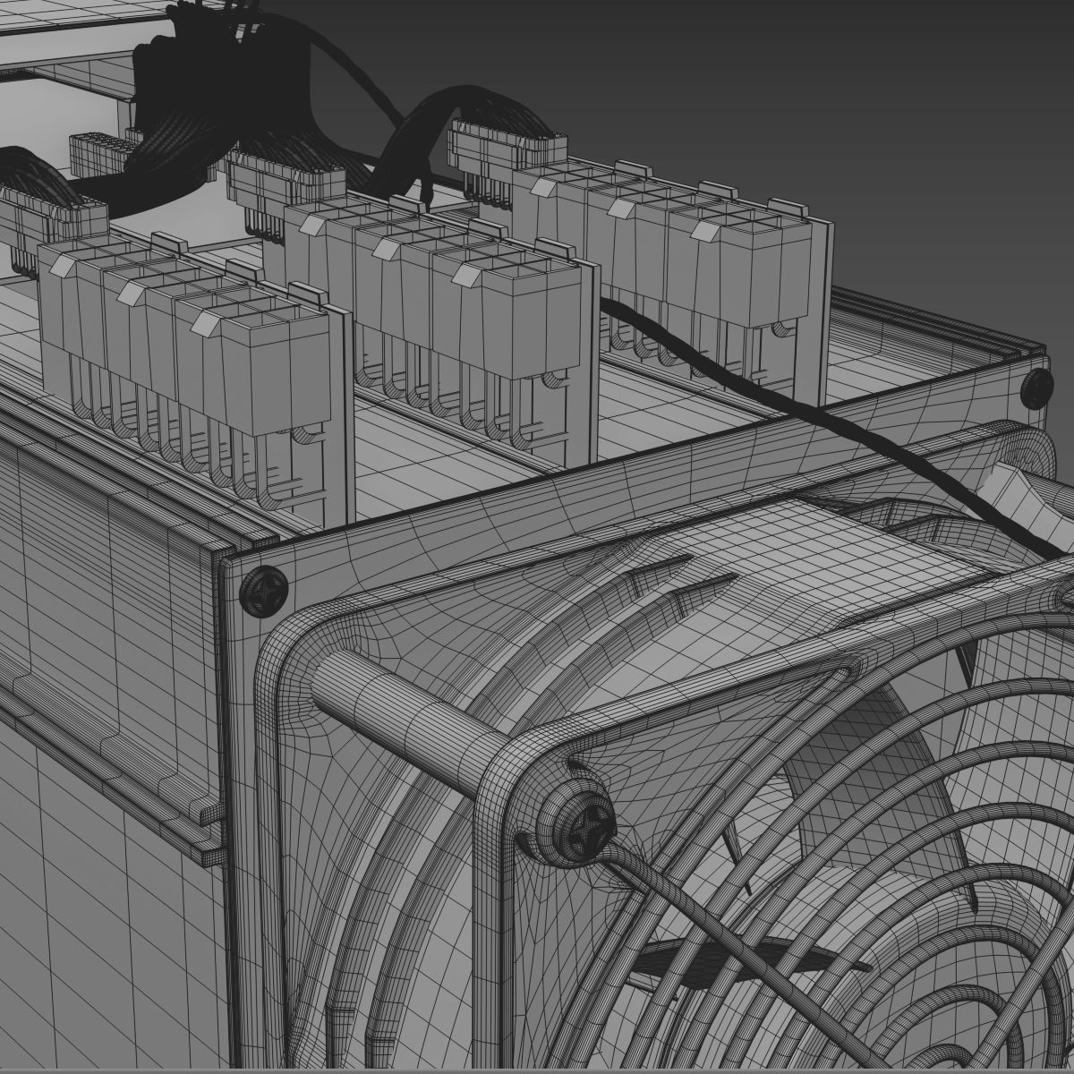 Antminer Cryptocurrency Mining Hardware 3D model_12