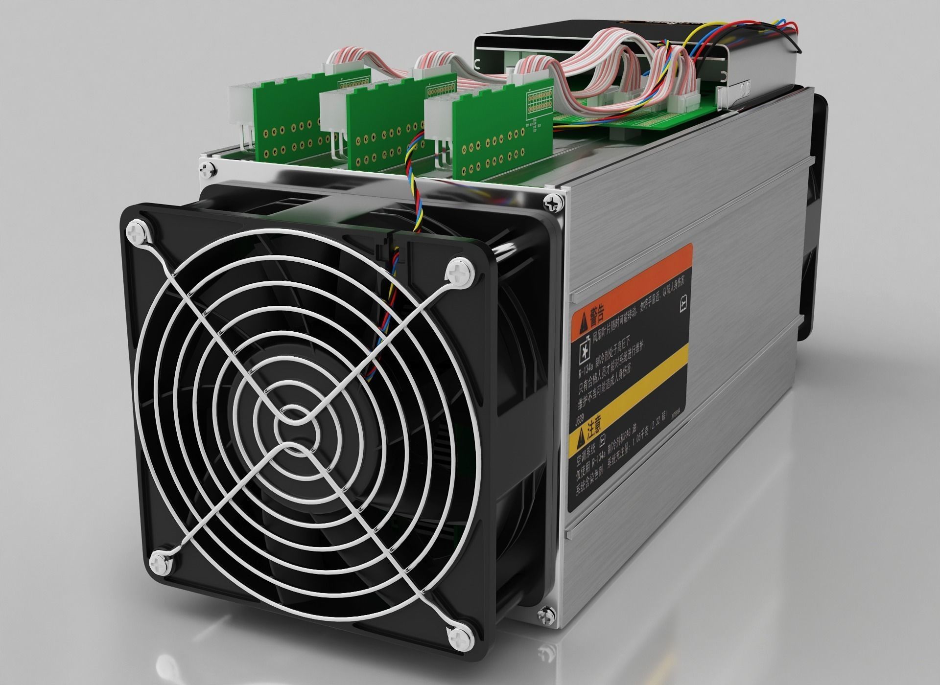 Antminer Cryptocurrency Mining Hardware 3D model_7