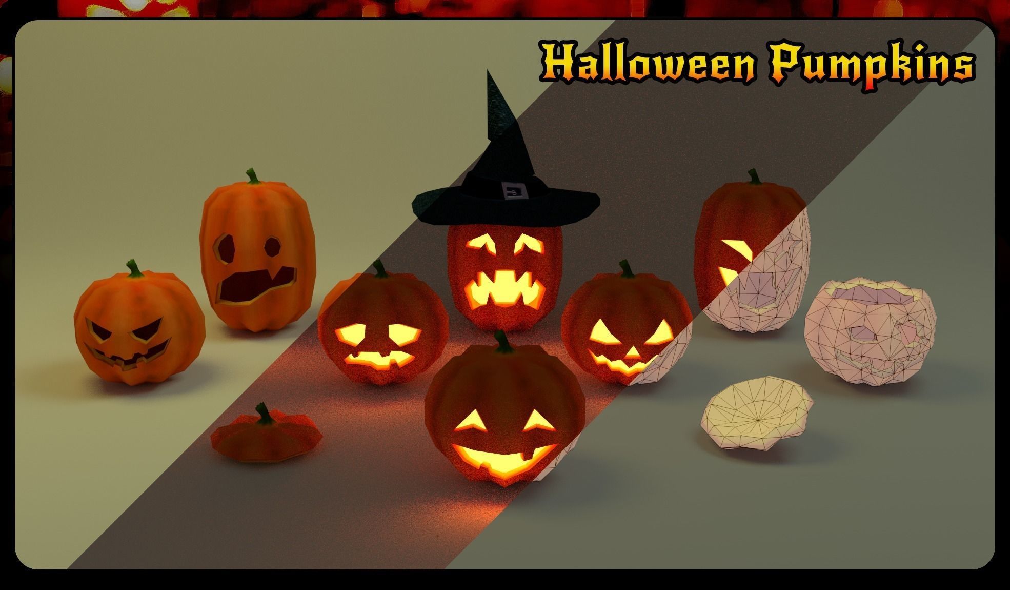 Halloween pumpkins pack