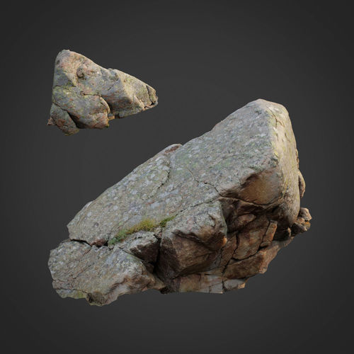 3d scanned nature stone 026 Low-poly 3D model