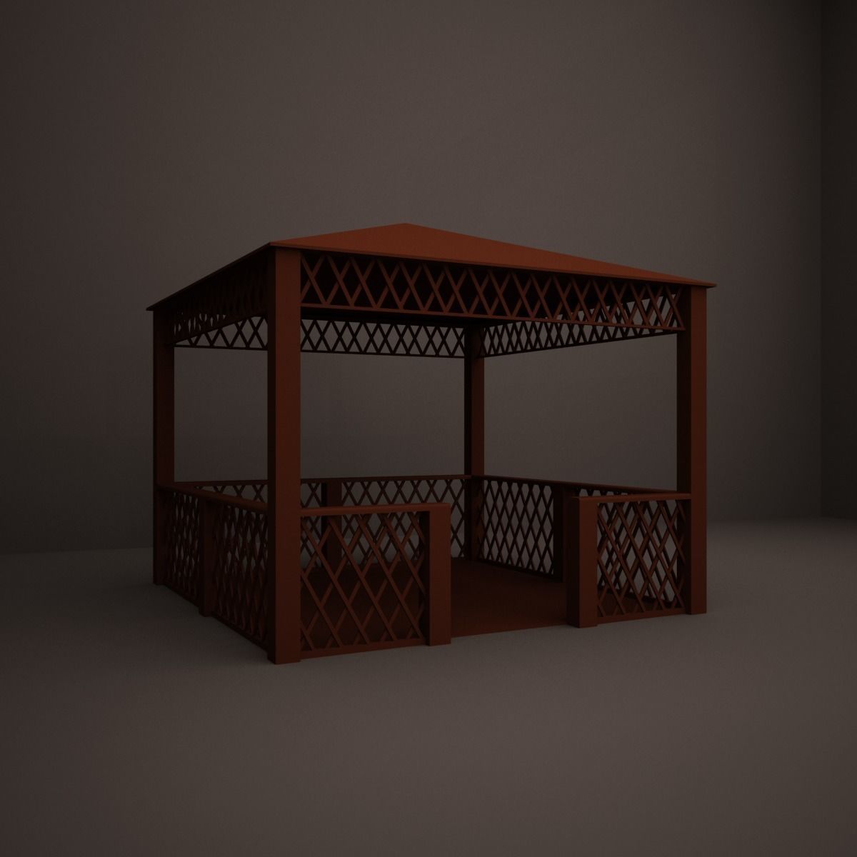 gazebo color 3D model_0