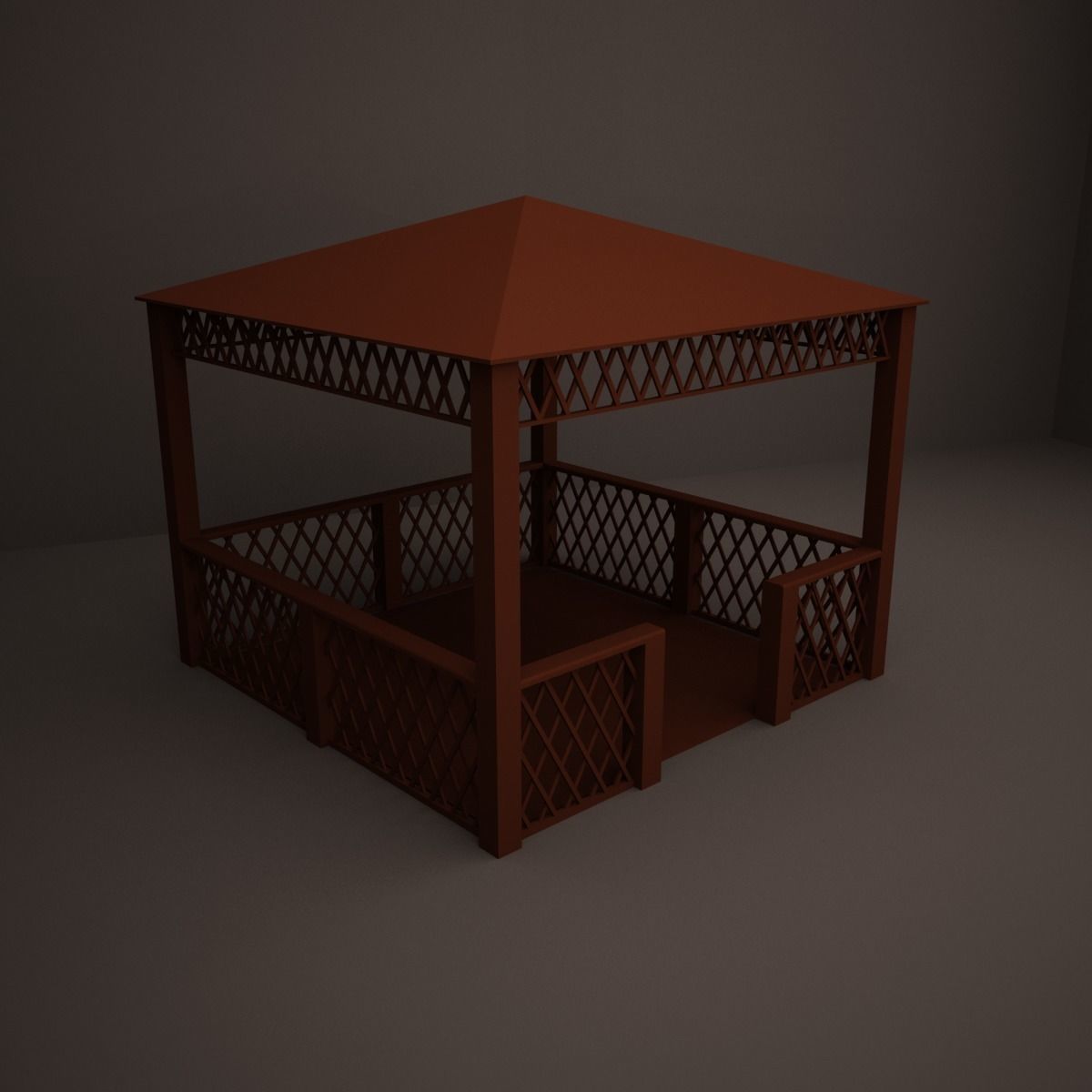 gazebo color 3D model_3