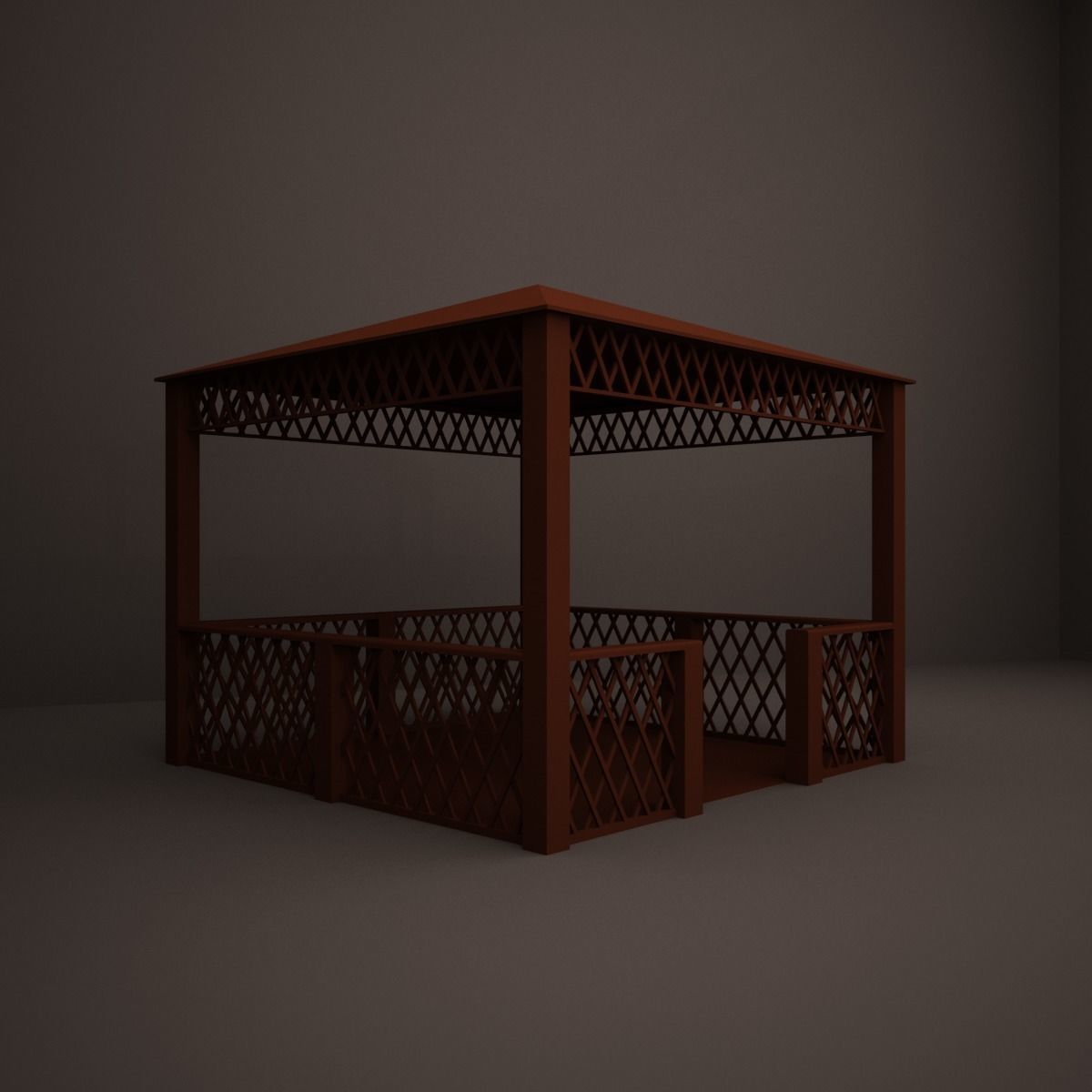 gazebo color 3D model_1