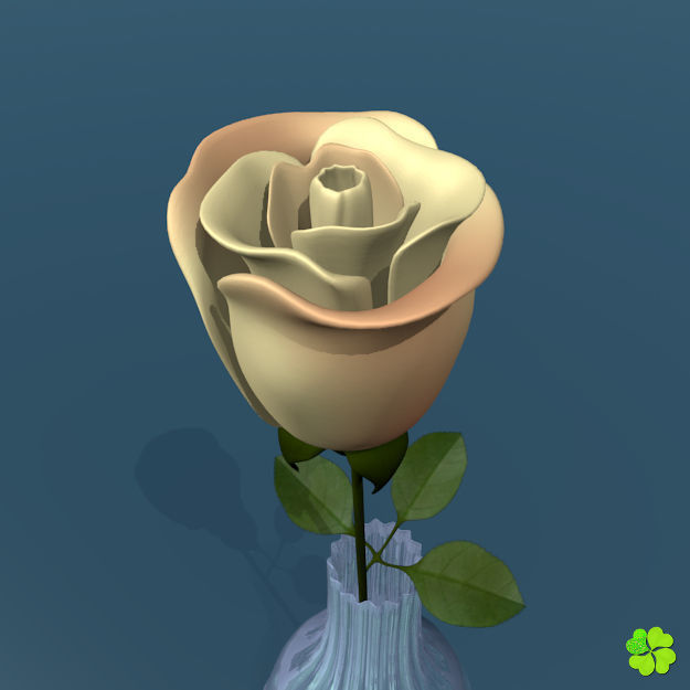 Rose multicolor low poly Low-poly 3D model_31