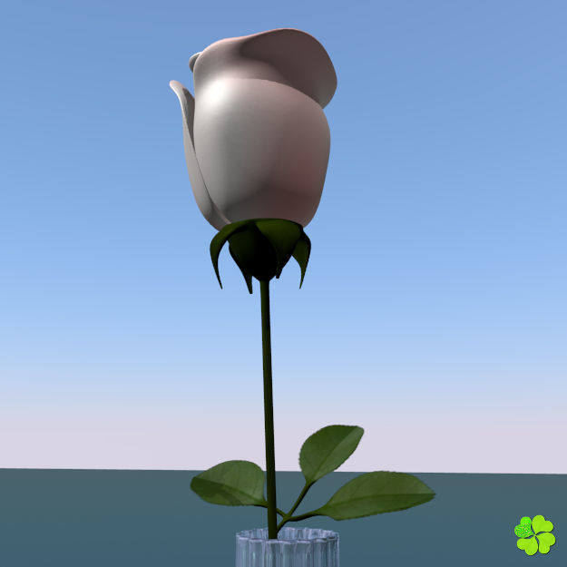 Rose multicolor low poly Low-poly 3D model_33